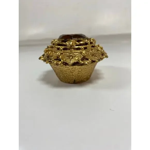 Florenza Gold Toned Trinket Box - Picture 3 of 7